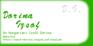 dorina izsof business card